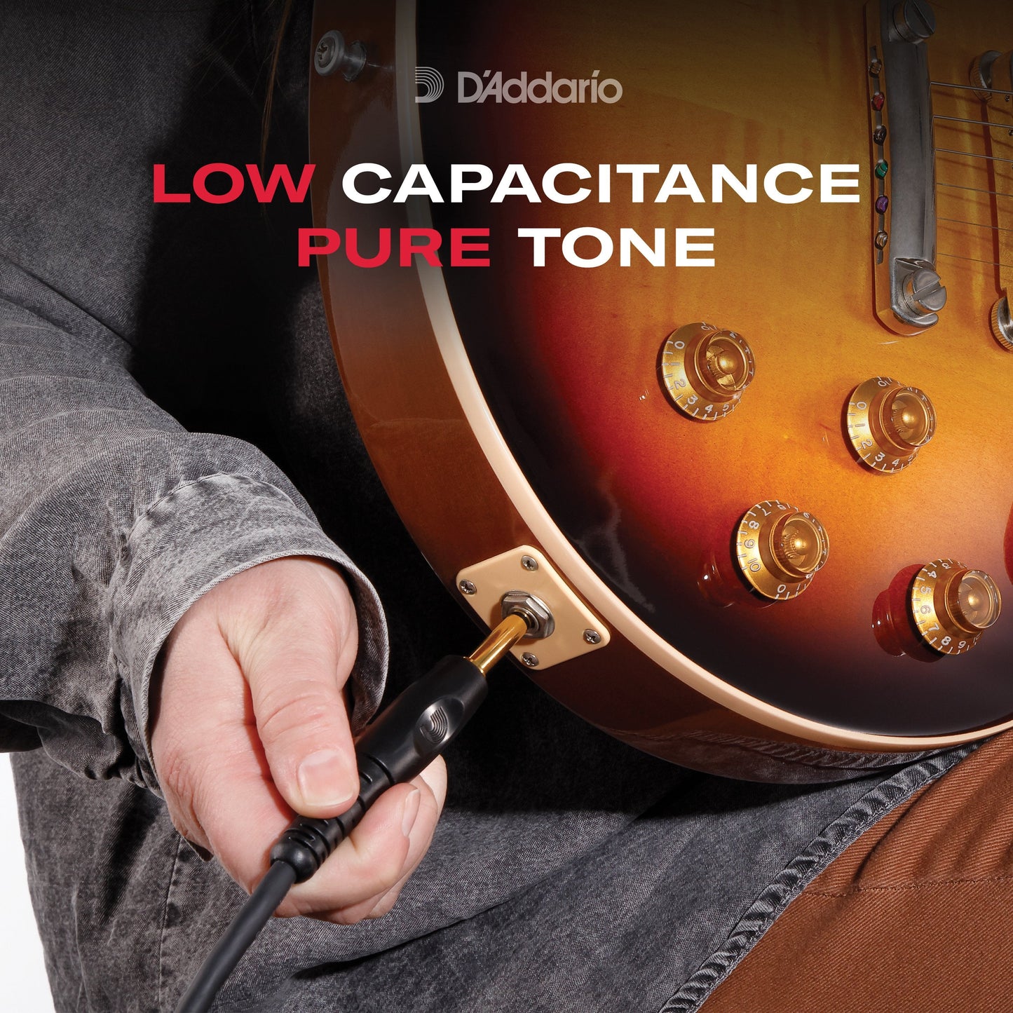 D’Addario Custom Series Angled Instrument Cable - 3m / 10 ft