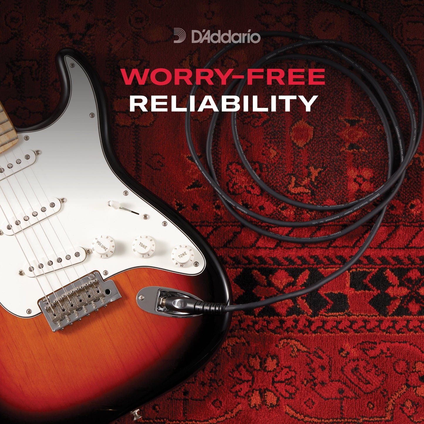 D’Addario Custom Series Angled Instrument Cable - 3m / 10 ft