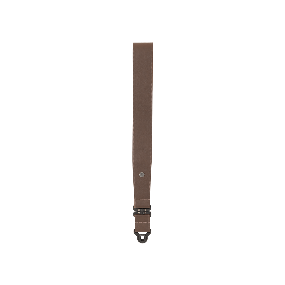 Brown garment leather strap body with polypropylene backing