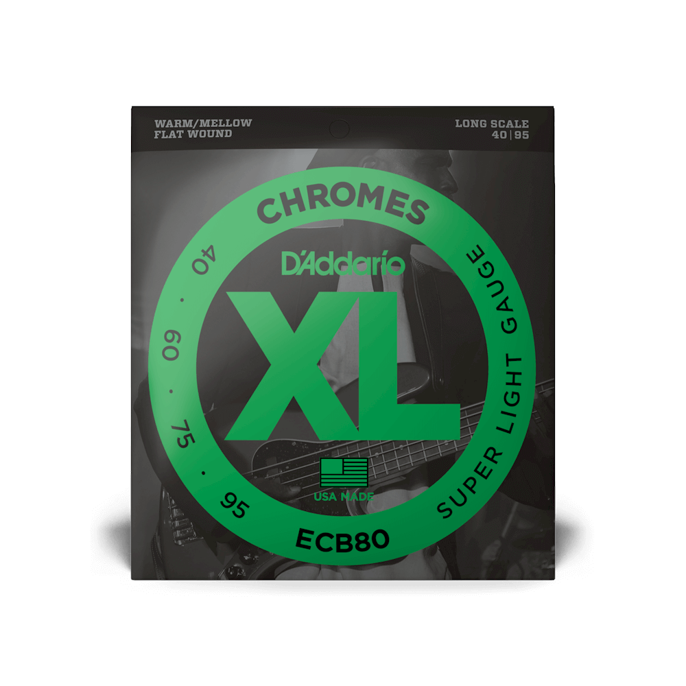 D'Addario ECB80 Chromes Bass, Light, 40-95, Long Scale