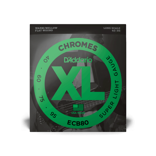 D'Addario ECB80 Chromes Bass, Light, 40-95, Long Scale