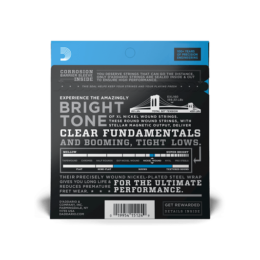 D'Addario EXL160 Nickel Wound Bass, Medium, 50-105, Long Scale